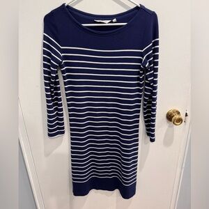 Vineyard Vines Navy and White 3/4 Sleeve Dress